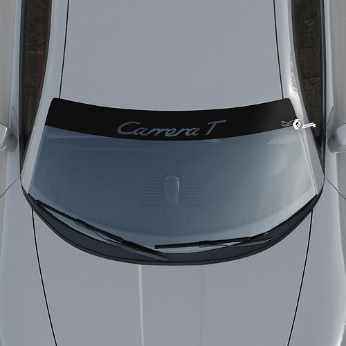 Carrera T Logo Windshield Banner Stripes Kit Decal Sticker for Porsche 911 Carrera T
