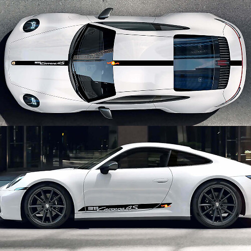 Carrera 4S Style Stripes Full Kit Vinyl Decal for Porsche 911