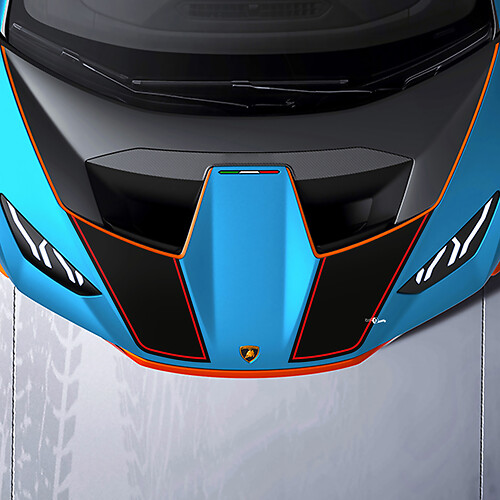 Hood Racing Stripes Vinyl Decal Sticker Graphics for Lamborghini STO

