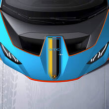 Hood Racing Stripes Tri colour Vinyl Decal Sticker Graphics for Lamborghini STO 2
 3