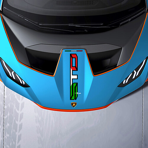Hood Central Racing Stripe STO Vinyl Decal Sticker Graphics for Lamborghini STO
