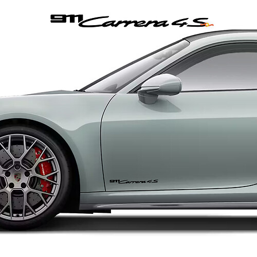2x Porsche Porsche 911 Carrera 4G Signature Side Doors Decals Stickers
 1