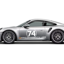 Side PORSCHE stripes Kit graphic Decal Sticker for Porsche 911 Turbo S 992.2
 2