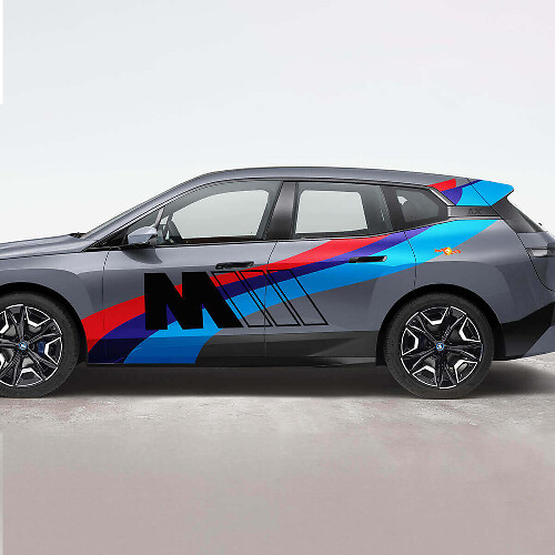 M Performance Side Stripes Vinyl Decal Kit for BMW iX