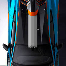Tetto e Parabrezza Tri Colori Striscia STO logo Racing Adesivo in Vinile Grafica per Lamborghini STO
 3