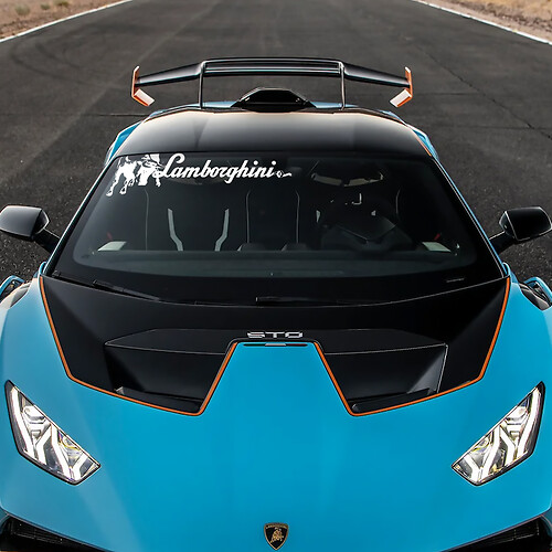 Hood Central Stripe STO logo Racing Vinyl Decal Sticker Graphics for Lamborghini STO
