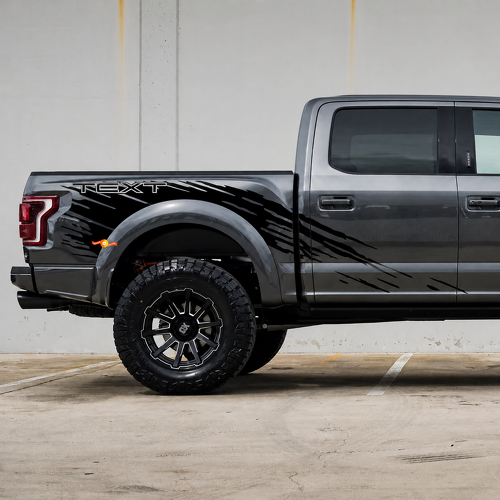 Custom Text Side Bedside Splash Graphics Vinyl Decal Sticker for Musclecar truck power truck_1