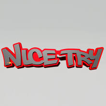 Nice Try Street Racing Emblem 3D Badge
 5