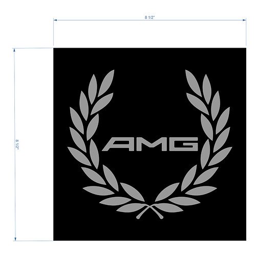 AMG Racing Wreath Decal Sticker logo to cover the distronic for Mercedes Benz 4matic S63 C63S
 1