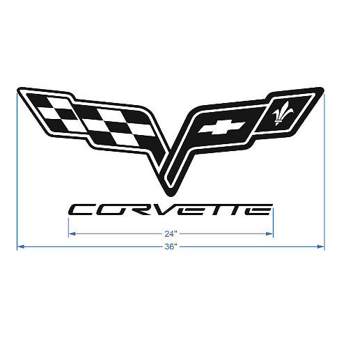 Corvette Logo Hood Vinyl Decal Sticker