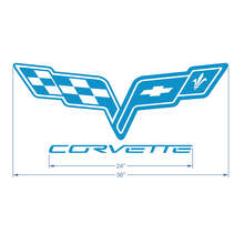 Corvette C6 Hood Logo Vinyl Decal Sticker
 3
