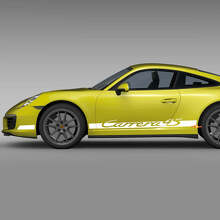 Side Rocker Panel Racing Stripes Decal Sticker for Porsche Carrera 4S 3