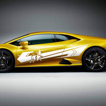 Bull Side Stripes Graphics Racing Vinyl Decal Sticker Graphics for Lamborghini Huracan Evo 2