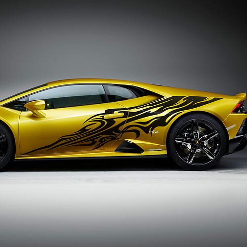 Side Tribal Stripes Graphics Racing Vinyl Decal Sticker Graphics for Lamborghini Huracan Evo
 1