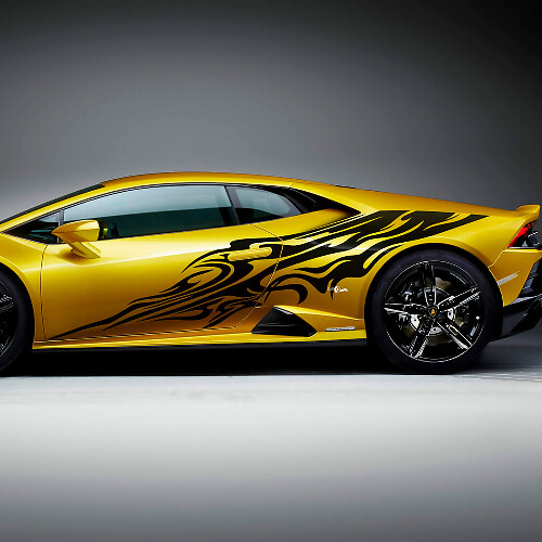 Side Tribal Stripes Graphics Racing Vinyl Decal Sticker Graphics for Lamborghini Huracan Evo
