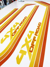 Graphic Kits - Retro Vintage 4x4 Off-Road stripe Vinyl Decal Sticker for 1991 suburban GMC_2