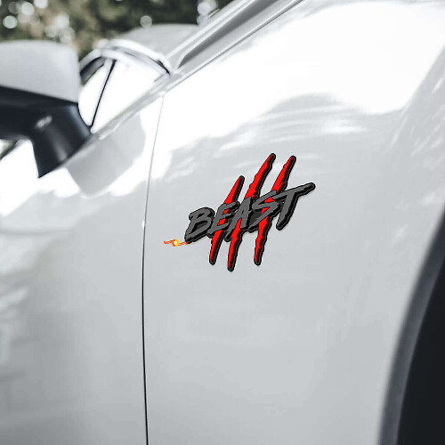 Beast Claw Scratch Fender 3D Badge Emblem