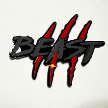 Beast Claw Scratch Fender 3D Badge Emblem_3