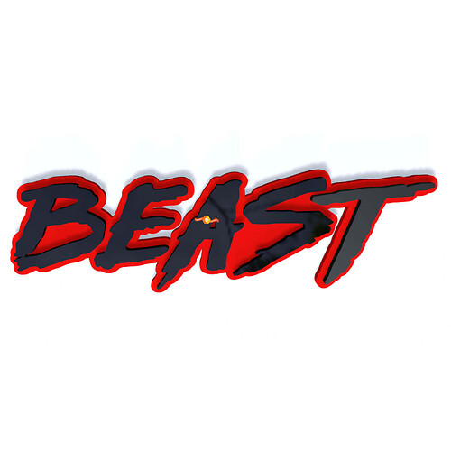 Beast Fender Tailgate Emblem 3D Badge
 1