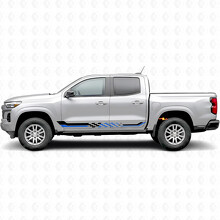 Checkered Racing Door & Rocker Panel Vinyl Stripes for Chevrolet Colorado 3rd Gen 2023-2026_3