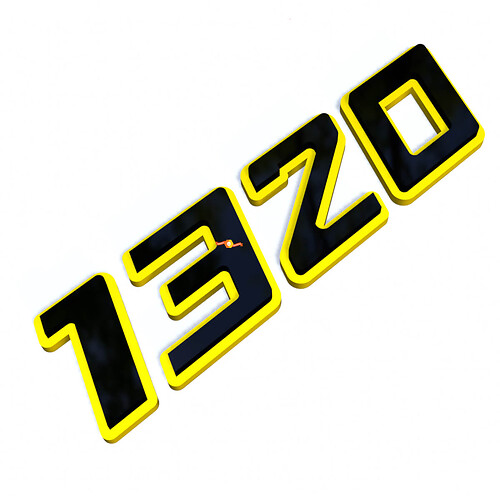 1320 HEMI Fender Emblem 3D Badge
 1