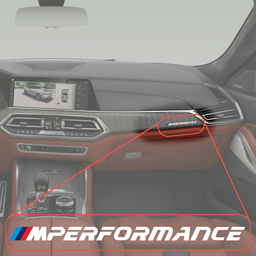 M Performance Interior Dashboard sticker decals graphic
 1