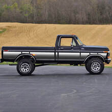 Auténtico adhesivo de vinilo con gráficos laterales vintage de degradado retro para Ford F-150 Ranger Lariat 2