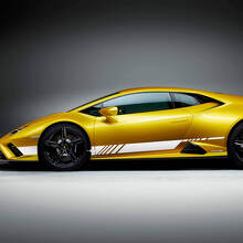 Décalques graphiques de bandes latérales en vinyle de course pour Lamborghini Huracan Evo 2
