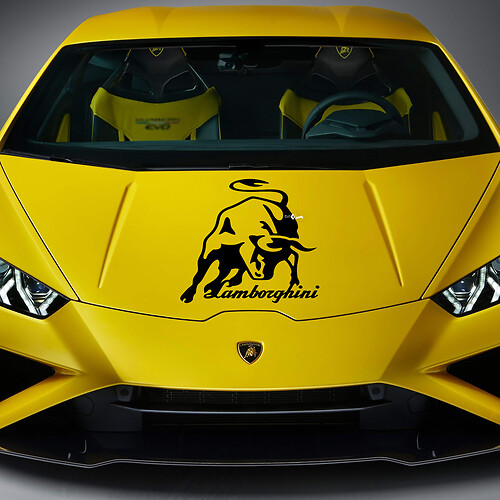 Side Rear Fender Bull Graphics Racing Vinyl Decal Sticker Graphics for Lamborghini Huracan Evo
 1