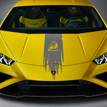 Hood Bull Distressed Stripe Racing Vinyl Decal Sticker Graphics for Lamborghini Huracan Evo
 2