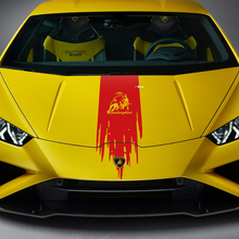 Hood Bull Distressed Stripe Racing Vinyl Decal Sticker Graphics for Lamborghini Huracan Evo
 3