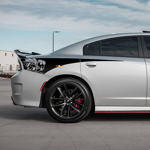 Demon Scat Pack Rear Quarter Side Stripe Vinyl Decal Sticker for Dodge Charger
