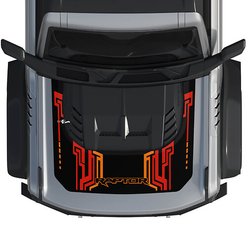 Hood Bronco Raptor Wrap Graphics Decal Sticker for Ford Bronco 3 colours