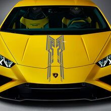 Hood Design Stripe Racing Vinyl Decal Sticker Graphics for Lamborghini Huracan Evo
 2