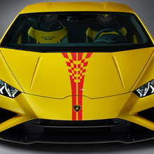 Hood Racing Stripe Vinyl Decal Sticker Graphics for Lamborghini Huracan Evo
 3