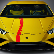 Hood Checkered Stripe Racing Vinyl Decal Sticker Graphics for Lamborghini Huracan Evo
 3