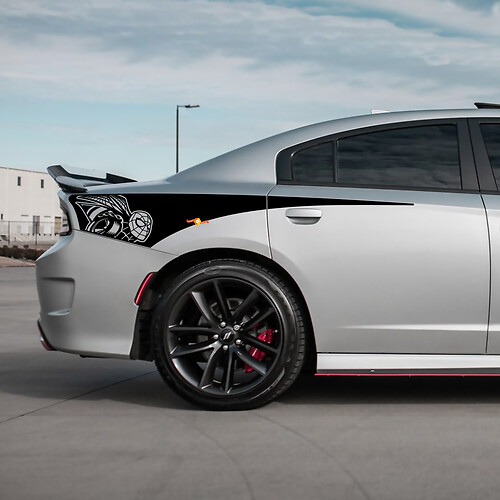 Spider Scat Pack Rear Quarter Side Stripe Vinyl Decal Sticker for Dodge Charger