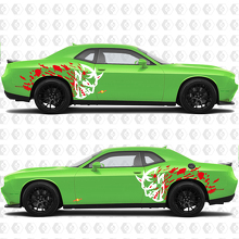 SRT Hellcat with Blood Side Rear Fender Decals Stickers Graphics for Dodge Charger or Challenger
 2