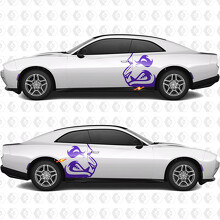 Side Angry Hell Panda Bear Decals Stickers for Dodge Challenger or Charger
 3