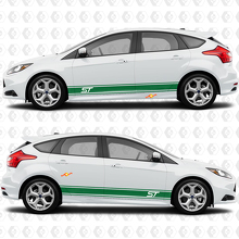 Side Doors 2 colours Stripe Rocker panel Vinyl Decal Sticker Graphic for Ford Focus ST
 2