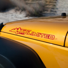 UNLIMITED Topographic Map Mountain Jeep Wrangler hood Decal rubicon sahara JL JK CJ TJ YJ
 3