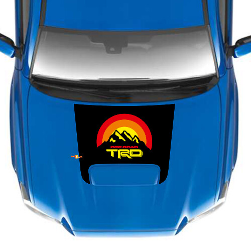 TRD Mountains Vintage Retro Heritage Stripes Wrap Hood decal Sticker for Toyota Tacoma
 1