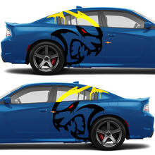 Blood Hellcat Side Vinyl Decal Kit for Dodge Challenger or Charger_2