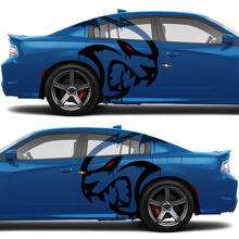 Blood Hellcat Side Vinyl Decal Kit for Dodge Challenger or Charger_3