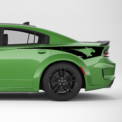 Flames Rear Quarter Side Stripe Vinyl Decal Sticker for Dodge Charger
