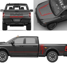 Custom Lettering Full Kit Vinyl Decals for Dodge Ram Power Wagon_2