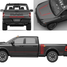 Full Kit Power Wagon Graphic Side Sticker Decal stripes for Dodge Ram 1500
 2