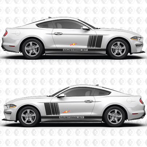 GT Side Doors Stripe Racing Decals Stickers for Ford Mustang GT 2
