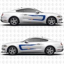 Racing Style Door Stripes Vinyl Decals for Musclecar Mustang_2
