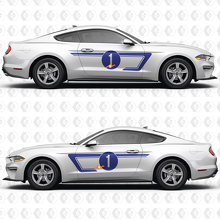Mustang Number Side Doors Stripes Racing Decals Stickers for Ford Mustang
 2